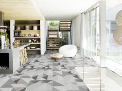 Vinylová podlaha Expona Domestic 5861 Grey Geometric