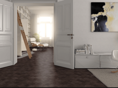 Vinylová podlaha Expona Domestic C 13 5843 Dark Endgrain Woodblock