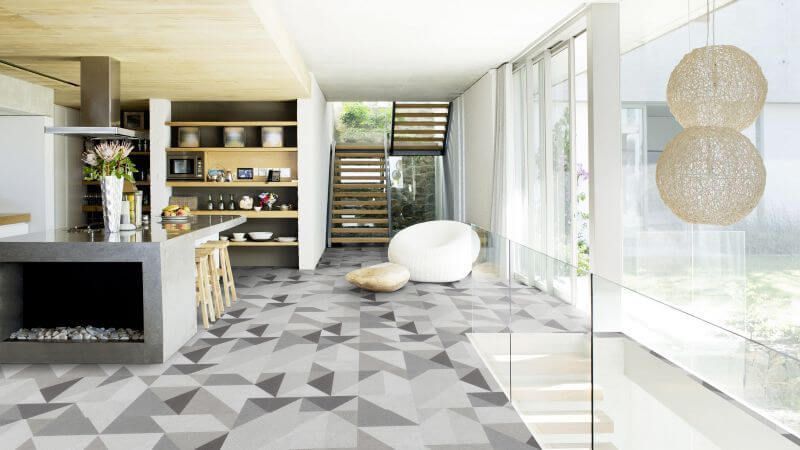 Vinylová podlaha Expona Domestic 5861 Grey Geometric